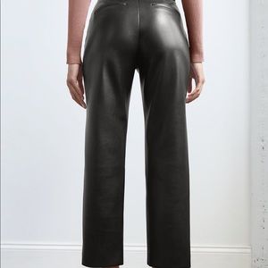 Aritizia Black Faux Leather 
These are mid-rise trousers with a straight leg